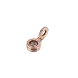 Lśniący charms z podwójną zawieszką Jasnoniebieski dysk - 789186C03