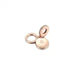 Lśniący charms z podwójną zawieszką Jasnoniebieski dysk - 789186C03