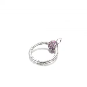 Mała zawieszka Pandora Moments O Różowe pavé - 399097C02