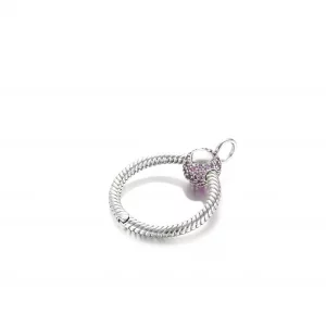 Mała zawieszka Pandora Moments O Różowe pavé - 399097C02