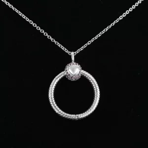 Mała zawieszka Pandora Moments O Różowe pavé - 399097C02