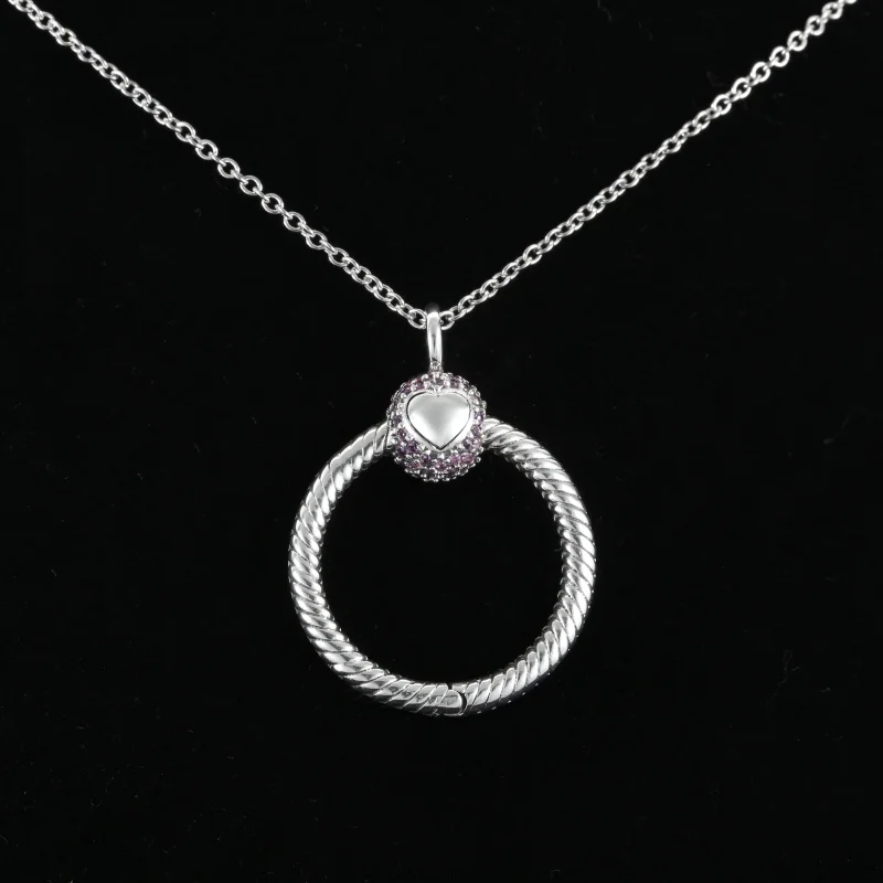 (zdjęcie do) Mała zawieszka Pandora Moments O Różowe pavé - 399097C02 - Wyświetl 6