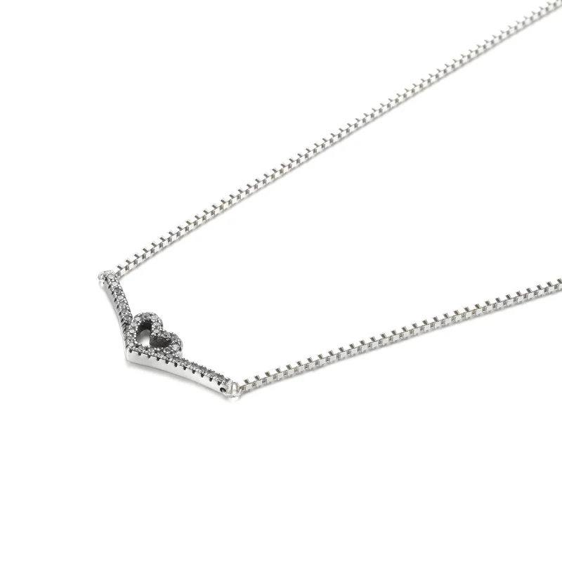 (zdjęcie do) Naszyjnik Lśniące serce wishbone - 399273C01 - Wyświetl 2