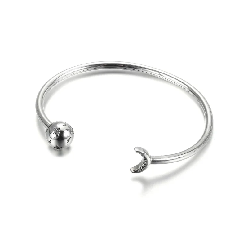 (zdjęcie do) Otwarta bransoletka bangle Księżyc i gwiazdy - 599120C01 - Wyświetl 2