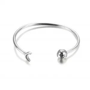 Otwarta bransoletka bangle Księżyc i gwiazdy - 599120C01