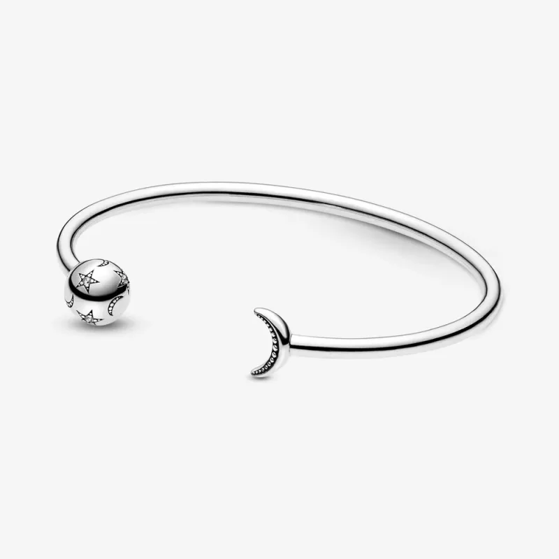 (zdjęcie do) Otwarta bransoletka bangle Księżyc i gwiazdy - 599120C01