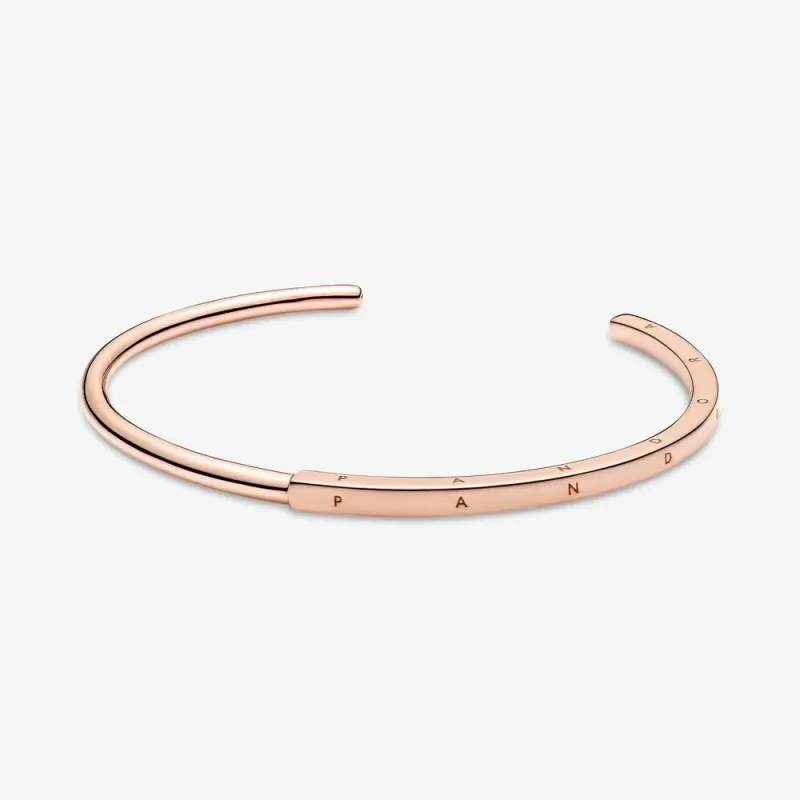 (zdjęcie do) Bransoletka bangle Pandora Signature I-D - 589493C00
