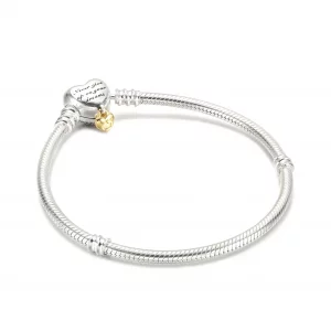 Bransoletka wężykowa Disney Pandora Moments z zapięciem w kształcie serca - 569563C01