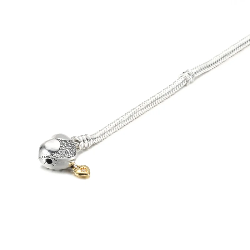 (zdjęcie do) Bransoletka wężykowa Disney Pandora Moments z zapięciem w kształcie serca - 5695 - Wyświetl 4