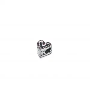 Charms Błyszczące Rubinowe Czerwone Serce Odręczne - 798692C02