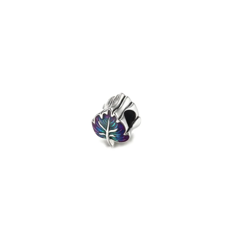 (zdjęcie do) Charms Fioletowo-zielony liść - 799542C01 - Wyświetl 2