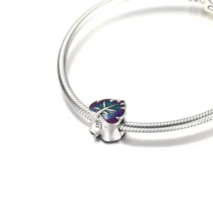 Charms Fioletowo-zielony liść - 799542C01