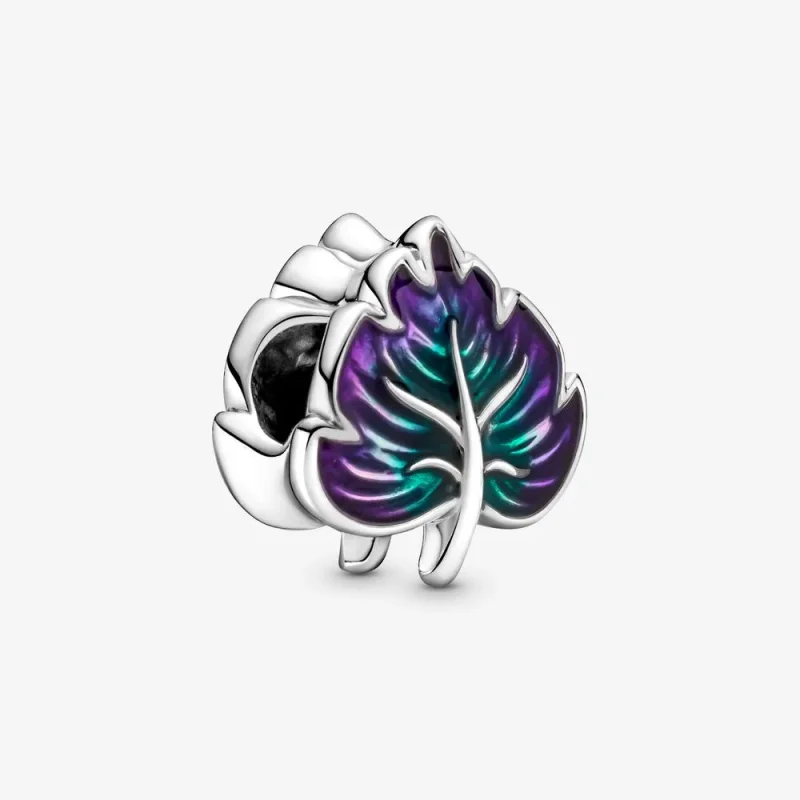 (zdjęcie do) Charms Fioletowo-zielony liść - 799542C01