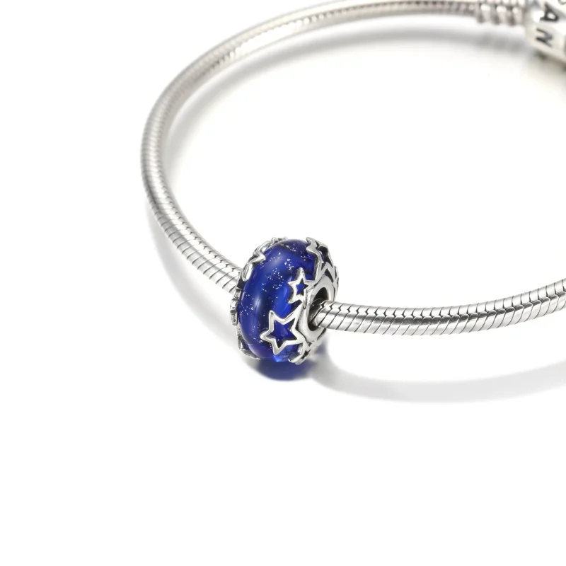 (zdjęcie do) Charms Murano Błękitna galaktyka i gwiazda - 790015C00 - Wyświetl 5