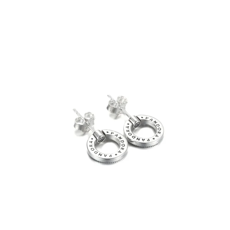 (zdjęcie do) Dwustronne kolczyki sztyfty Pavé i logo - 299486C01 - Wyświetl 4