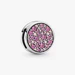 Klips Różowy szyk Pavé - 799362C01