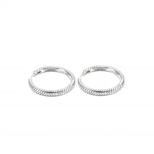 Kolczyki obręcze Pandora Moments Charm - 299532C00