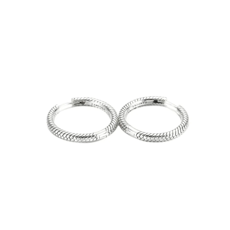 (zdjęcie do) Kolczyki obręcze Pandora Moments Charm - 299532C00 - Wyświetl 4