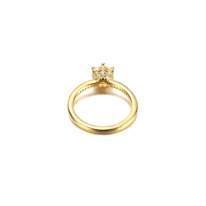 (zdjęcie do) Pierścionek solitaire Przezroczysta lśniąca korona - 168289C01 - Wyświetl 4