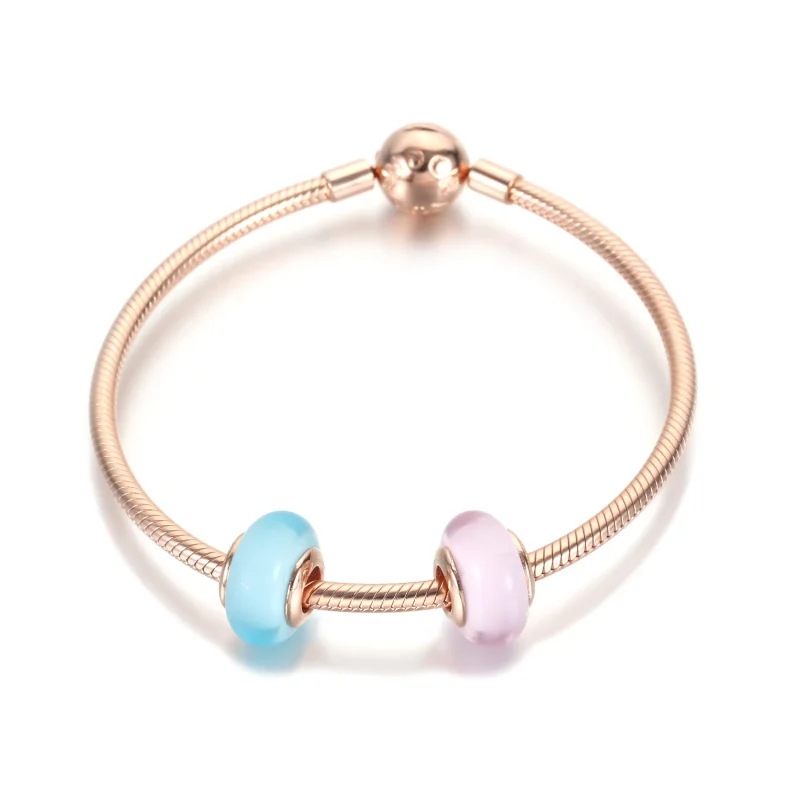 (zdjęcie do) Różowy charms z matowego szkła Murano - 789421C00 - Wyświetl 3