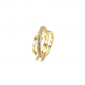 Trzy splecione pasma pavé - 169057C01