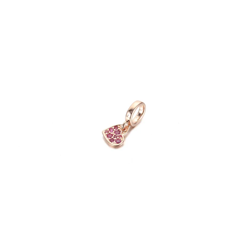(zdjęcie do) Zawieszka Fioletowe pochylone serce pavé - 789404C03 - Wyświetl 2