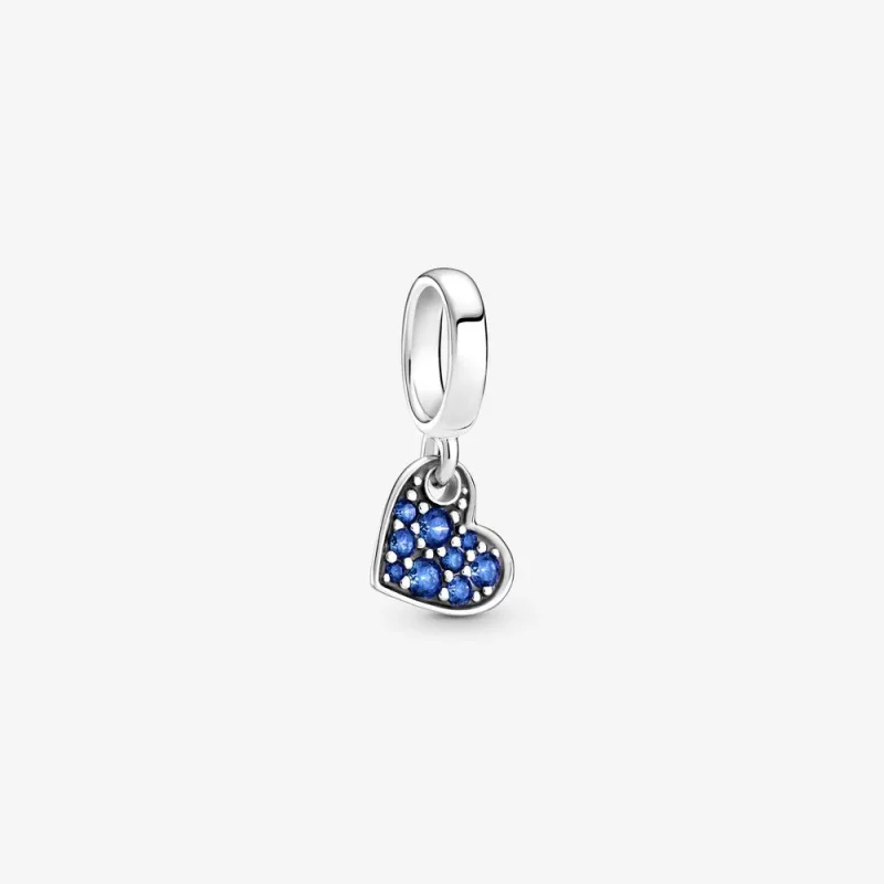 (zdjęcie do) Zawieszka Niebiańskie pochylone serce pavé - 799404C01