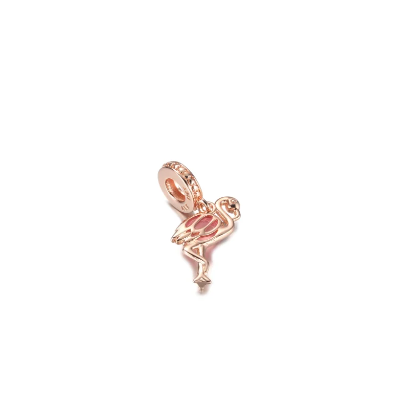 (zdjęcie do) Zawieszka Różowy flaming Murano - 789431C01 - Wyświetl 3