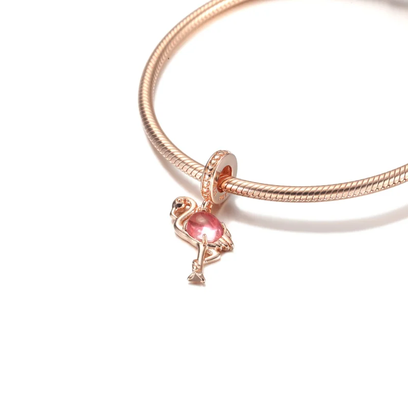 (zdjęcie do) Zawieszka Różowy flaming Murano - 789431C01 - Wyświetl 5