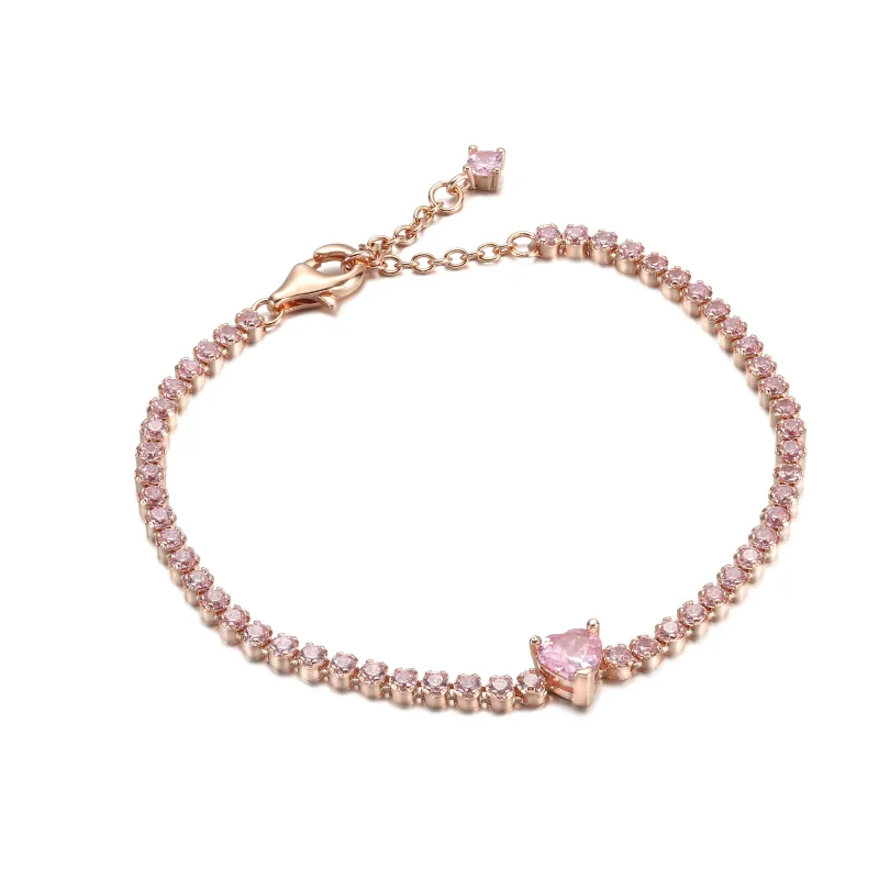 (zdjęcie do) Bransoletka PANDORA tenisowa z lśniącym sercem - 580041C01 - Wyświetl 2