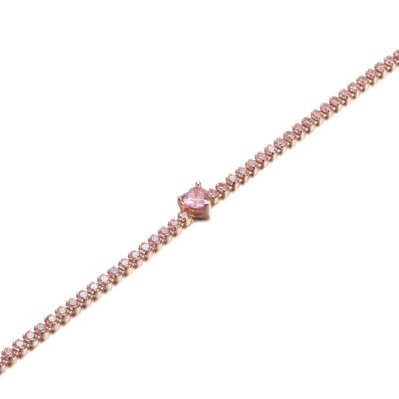 (zdjęcie do) Bransoletka PANDORA tenisowa z lśniącym sercem - 580041C01 - Wyświetl 5