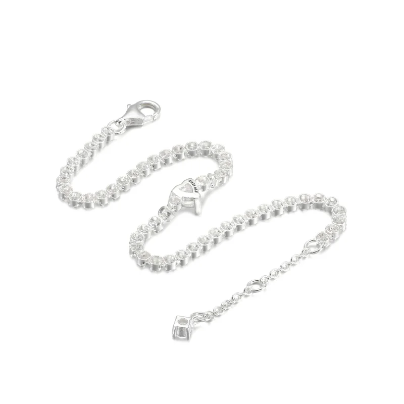(zdjęcie do) Bransoletka PANDORA tenisowa z lśniącym sercem - 590041C01 - Wyświetl 4