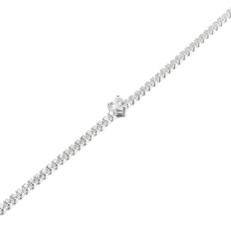 (zdjęcie do) Bransoletka PANDORA tenisowa z lśniącym sercem - 590041C01 - Wyświetl 5