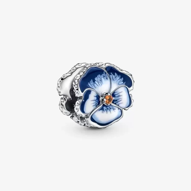 (zdjęcie do) Charms PANDORA Błękitny bratek - 790777C02