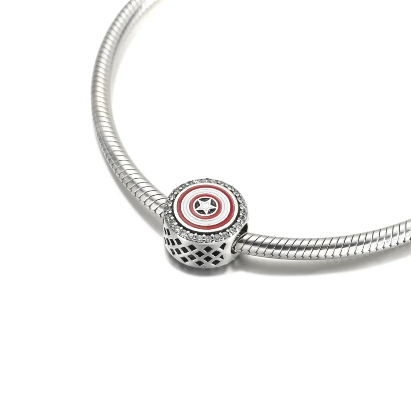 (zdjęcie do) Charms PANDORA Tarcza Kapitana Ameryki, Marvel, The First Avenger - P-D-3623 - Wyświetl 4
