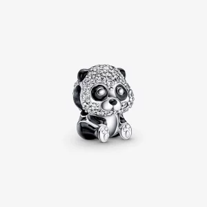 Charms PANDORA z lśniącą uroczą pandą - 790771C01