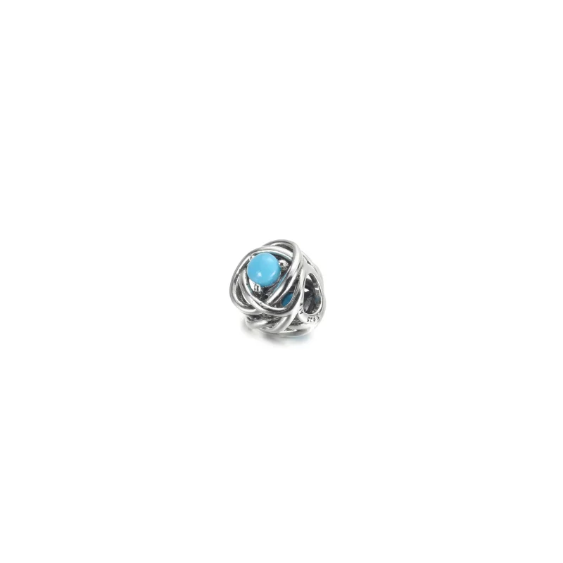 (zdjęcie do) Grudzień Charms Urodzinowy Turkusowy symbol wieczności - 790064C02 - Wyświetl 2