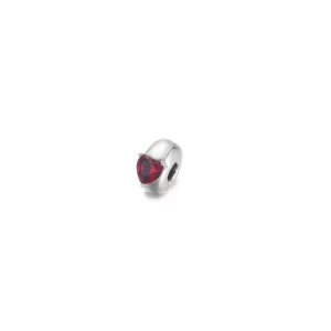 Klips PANDORA Czerwone serce solitaire - 799203C01