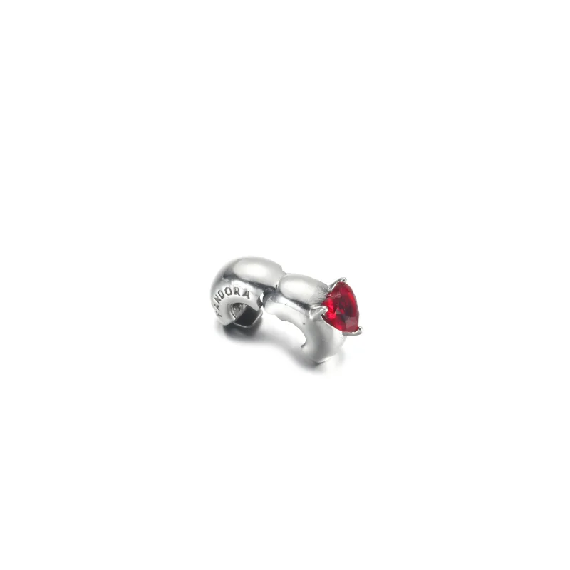 (zdjęcie do) Klips PANDORA Czerwone serce solitaire - 799203C01 - Wyświetl 3