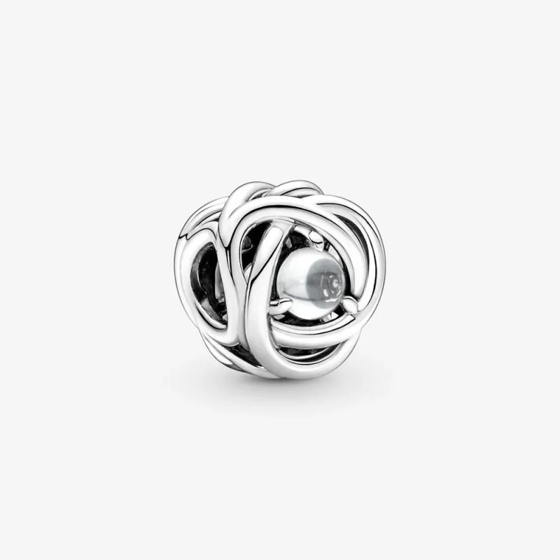 (zdjęcie do) Kwiecień Charms Urodzinowy Bezbarwny symbol wieczności - 790064C01
