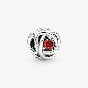 Lipiec Charms Urodzinowy Czerwony symbol wieczności - 790065C01
