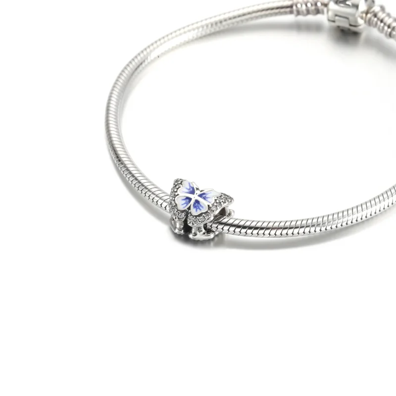 (zdjęcie do) Lśniący charms z błękitnym motylem - 790761C01 - Wyświetl 5