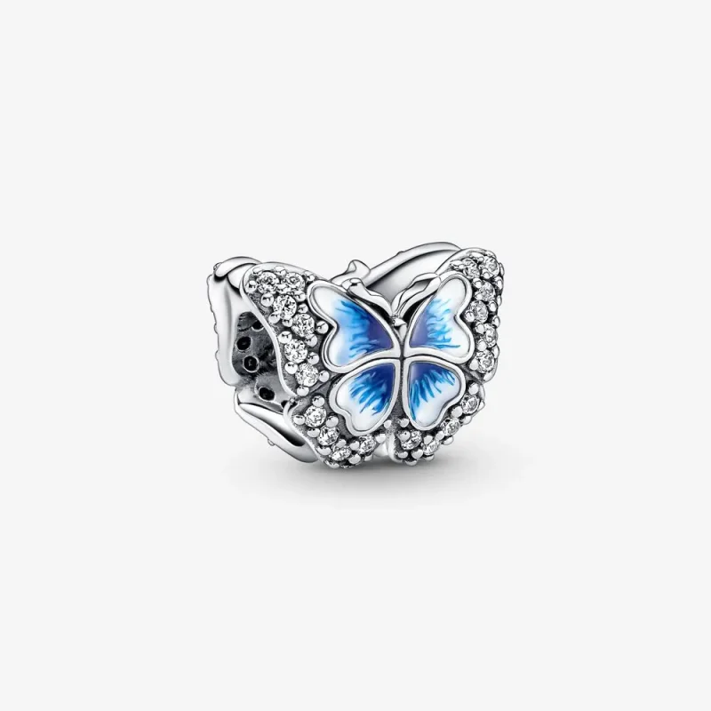(zdjęcie do) Lśniący charms z błękitnym motylem - 790761C01
