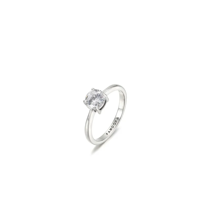 (zdjęcie do) Lśniący pierścionek solitaire - 190052C01 - Wyświetl 2