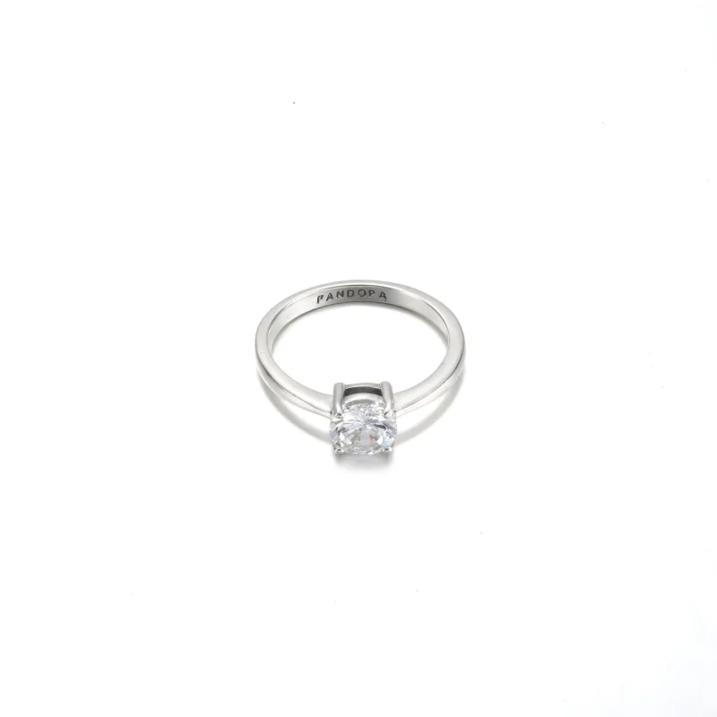 (zdjęcie do) Lśniący pierścionek solitaire - 190052C01 - Wyświetl 3