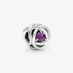 Luty Charms Urodzinowy Fioletowy symbol wieczności - 790065C02