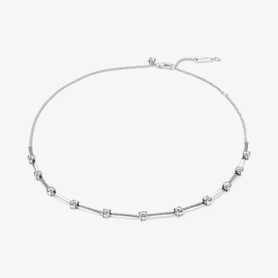 (zdjęcie do) Naszyjnik Lśniące paski pavé - 390059C01