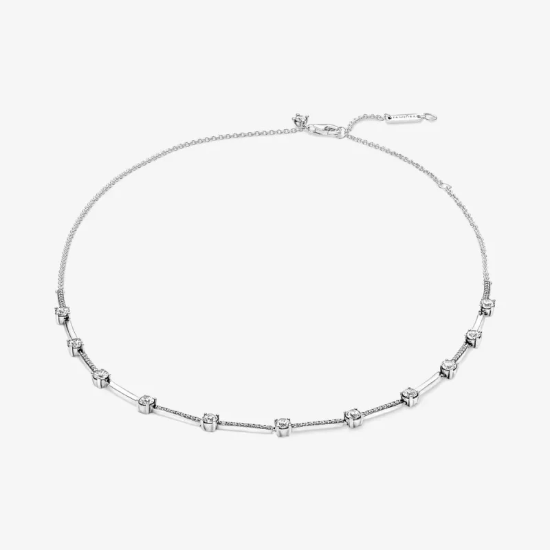 (zdjęcie do) Naszyjnik Lśniące paski pavé - 390059C01