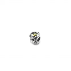 Sierpień Charms Urodzinowy Jasnozielony symbol wieczności - 790065C03