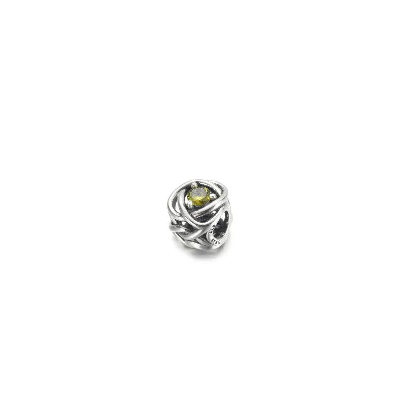 (zdjęcie do) Sierpień Charms Urodzinowy Jasnozielony symbol wieczności - 790065C03 - Wyświetl 2